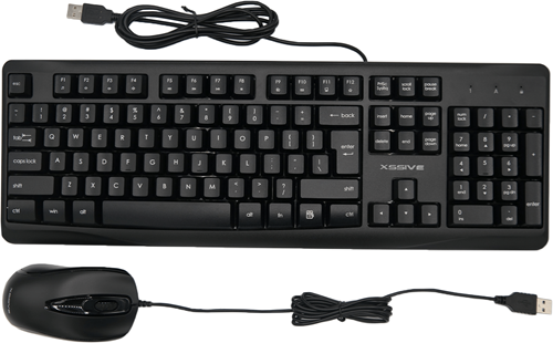 Xssive XSS-KMSET2 WIRED Keyboard & Mouse Combo QWERTY