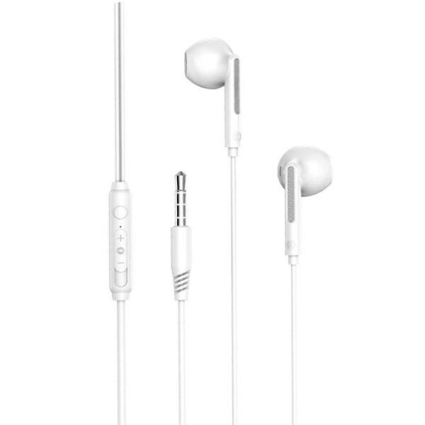 Xssive In-Ear Kopfhörer ( minijack 3.5mm ) Headset Universal mit Mikrofon minijack 3.5mm Anschluss kompatibel mit Smartphones weiß