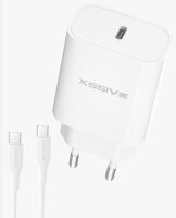 Xssive PD 20W Quick Charger+C-C Cable XSS-AC65NW - White