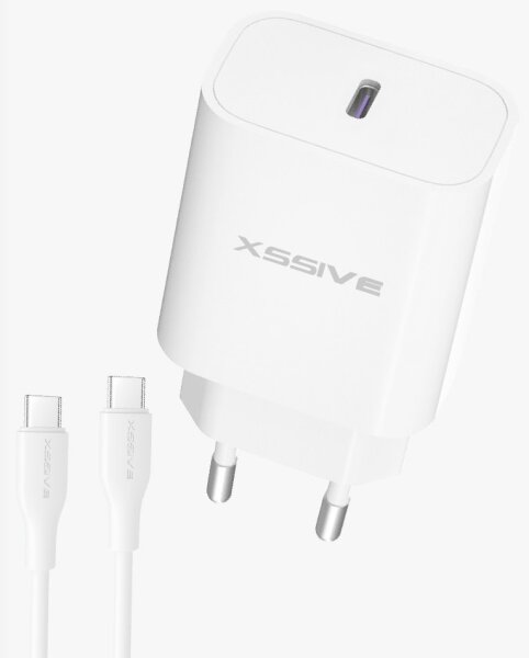 Xssive 25W PD3.0 Super Fast Charger with C-C Cable XSS-AC66NW - White