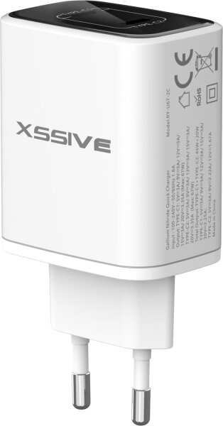 Xssive GaN 67W PDW Quick Charger 2-C XSS-AC72CCW - White