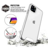 SPACE COLLECTION Shockproof Military Standards Drop Tested (MIL-STD 810G-516.7) Anti Scratch 0.4MM, Hard Clear Transparent Polycarbonate Cover for Apple iPhone 11