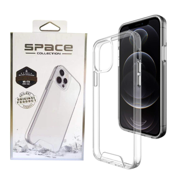 SPACE COLLECTION Shockproof Military Standards Drop Tested (MIL-STD 810G-516.7) Anti Scratch 0.4MM, Hard Clear Transparent Polycarbonate Cover for Apple iPhone 13