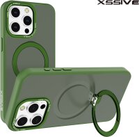 Xssive Back Case compatible with Magsafe with Stand iPhone 16 Pro Max - Green