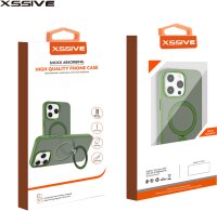 Xssive Back Case compatible with Magsafe with Stand iPhone 16 Pro Max - Green