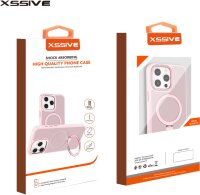 Xssive Back Case compatible with Magsafe with Stand iPhone 16 Pro - Pink