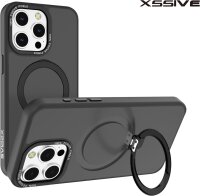 Xssive Back Case compatible with Magsafe with Stand iPhone 16 Pro - Black