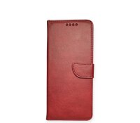 Book Tasche Kunstleder Handy Tasche Universal Rot für iPhone 16 Pro