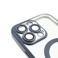 Full Cover Bunte Magsafe Schutzhülle Transparent mit Kameraschutz iPhone 16 Plus Dunkelblau