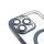 Full Cover Bunte Magsafe Schutzhülle Transparent mit Kameraschutz iPhone 16 Pro Dunkelblau