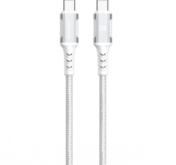 Xssive Braided USB-C to USB-C Cable 1m XSS-BR-CC-W-1M - White