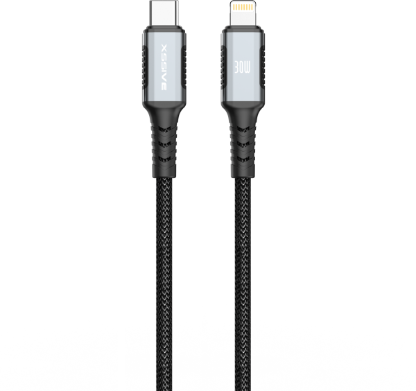 Xssive Braided USB-C to 8-Pin Cable 1m XSS-BR-CL-B-1M - Black