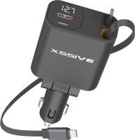 Xssive PD 45W Fast Car Charger with Retractable Cable...