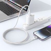 Xssive Braided USB-A to 8-Pin Cable XSS-BR-AL-W-1M - White