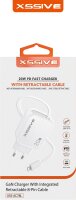 Xssive 20W PD GAN Fast Charger with Retractable 8-Pin...