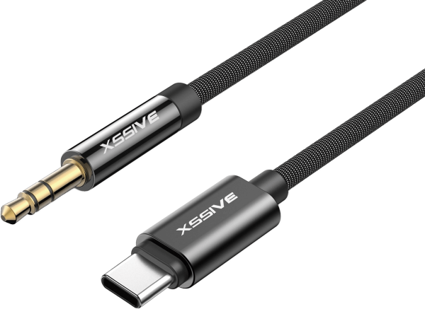 Xssive Braided Type-C to Aux 3.5mm XSS-C3.5BR - Black