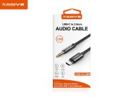 Xssive Braided Type-C to Aux 3.5mm XSS-C3.5BR - Black