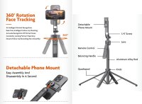 Xssive AI Face Tracking Quadrapod Selfie Stick XSS-FT01