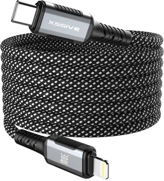 Xssive Magnetic Winding Cable 30W USB-C to 8-Pin XSS-MGC-CL1M