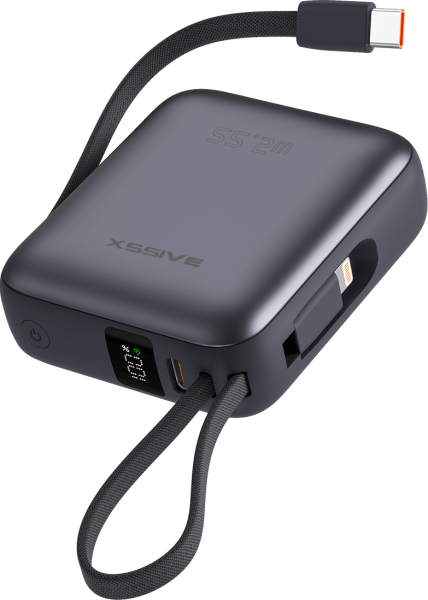 Xssive Mini Powerbank Fast Charge incl. Cable 10000mAh XSS-PB45 Mini - Black