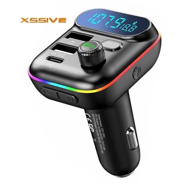 Wireless FM Transmitter Car Kit & Music Player Fast Charge